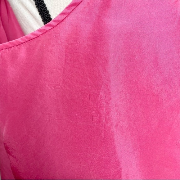Diane Von Furstenberg DVF Hot Pink Barbie Silk Spaghetti Strap Tank Top Large - Picture 11 of 13